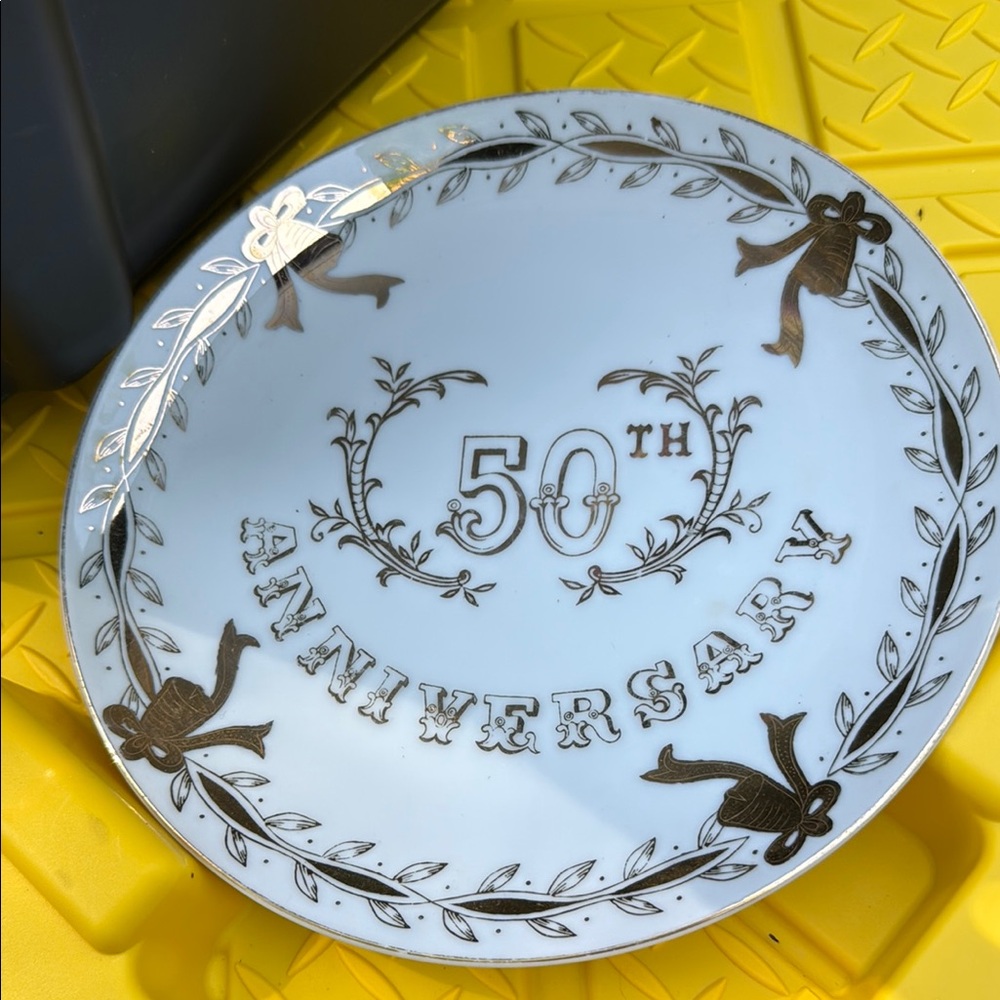50th Anniversary Decorative Plate 9” Lefton